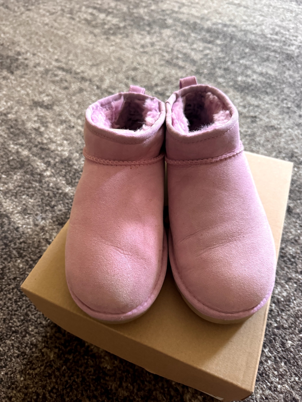 UGG Pink Girls Plush-Lined Ankle Booties